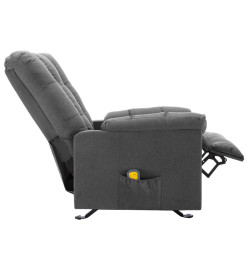 Fauteuil de massage inclinable Gris clair Tissu