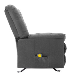 Fauteuil de massage inclinable Gris clair Tissu