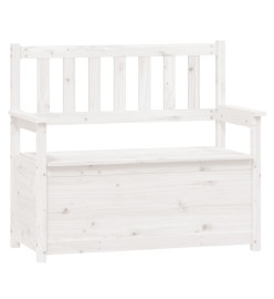 Banc Blanc 112,5x51,5x96,5 cm Bois de pin massif