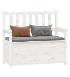 Banc Blanc 112,5x51,5x96,5 cm Bois de pin massif