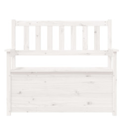 Banc Blanc 112,5x51,5x96,5 cm Bois de pin massif