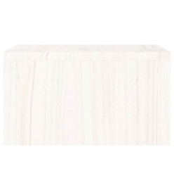 Support de moniteur Blanc 50x27x15 cm Bois de pin solide