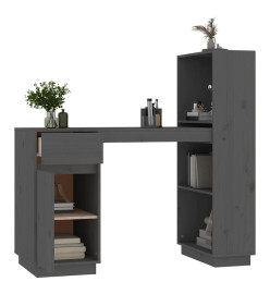 Bureau Gris 110x53x117 cm Bois massif de pin