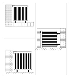 Auvent latéral de balcon multifonctionnel 150 x 200 cm Noir