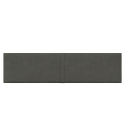 Panneaux muraux 12 pcs Gris foncé 60x15 cm Velours 1,08 m²