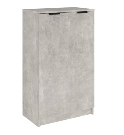 Armoire à chaussures Gris béton 59x35x100 cm Bois d'ingénierie