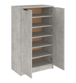 Armoire à chaussures Gris béton 59x35x100 cm Bois d'ingénierie