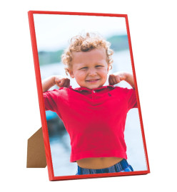 Collage de cadres photo 5 pcs au mur table Rouge 18x24 cm MDF