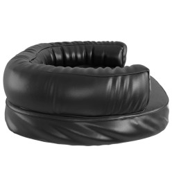 Lit pour chien ergonomique Mousse Noir 88x65 cm Similicuir