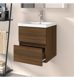 Armoire de lavabo Chêne marron 41x38,5x45 cm Bois d'ingénierie