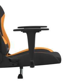 Chaise de jeu de massage Noir et orange Tissu