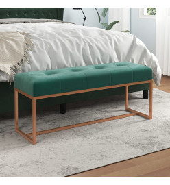 Banc Vert foncé 110x36x45 cm Velours