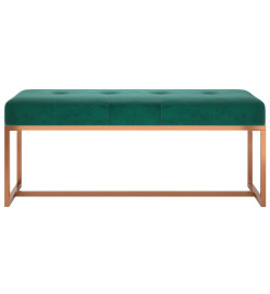 Banc Vert foncé 110x36x45 cm Velours