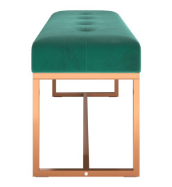 Banc Vert foncé 110x36x45 cm Velours