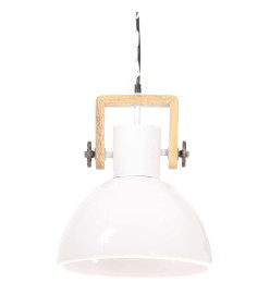 Lampe suspendue industrielle 25 W Blanc Rond 30 cm E27