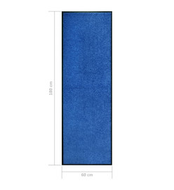 Paillasson lavable Bleu 60x180 cm