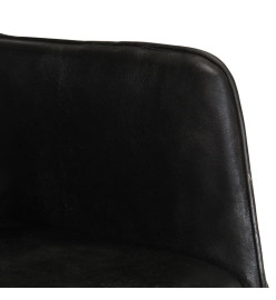 Chaise à bascule Noir Cuir véritable