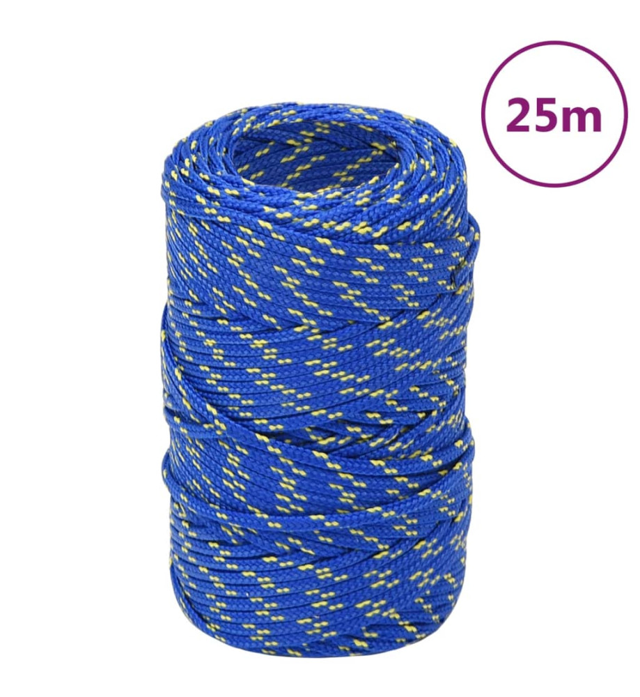 Corde de bateau Bleu 2 mm 25 m Polypropylène