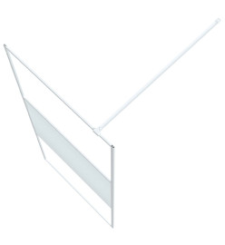 Paroi de douche Blanc 90x195 cm Verre ESG transparent