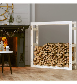 Support pour bois de chauffage Blanc 100x25x100 cm Bois de pin