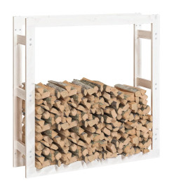 Support pour bois de chauffage Blanc 100x25x100 cm Bois de pin