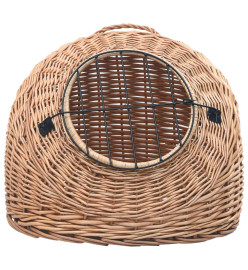 Cage de transport pour chats 60x45x45 cm Saule naturel