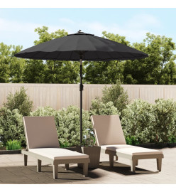 Parasol d'extérieur avec mât en aluminium 270 cm Noir