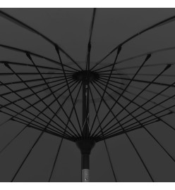 Parasol d'extérieur avec mât en aluminium 270 cm Noir