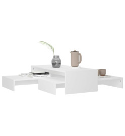 Set tables basses gigognes Blanc 100x100x26,5 cm Aggloméré