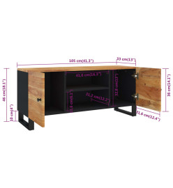 Meuble TV 105x33x46 cm Bois d'acacia massif