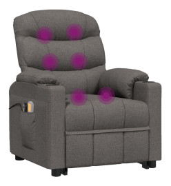 Fauteuil de massage inclinable Gris foncé Tissu