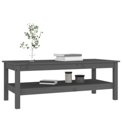 Table basse Gris 110x50x40 cm Bois massif de pin