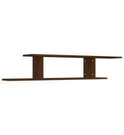 Étagère TV murale Chêne marron 125x18x23 cm Bois d'ingénierie