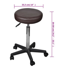 Tabouret de bureau marron