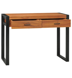 Bureau avec 2 tiroirs 100x40x75 cm Bois de teck