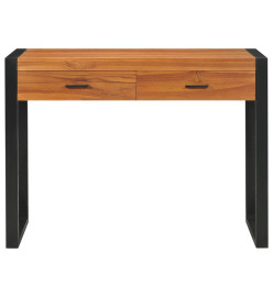 Bureau avec 2 tiroirs 100x40x75 cm Bois de teck