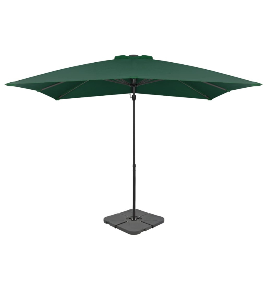 Parasol avec base portable Vert