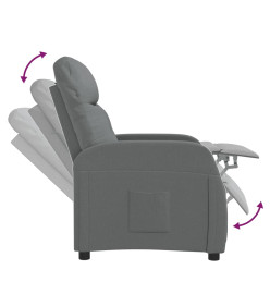 Fauteuil inclinable Gris foncé Tissu