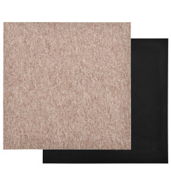 Dalles de tapis de sol 20 pcs 5 m² 50x50 cm Beige