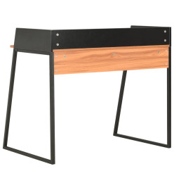 Bureau Noir et marron 90x60x88 cm