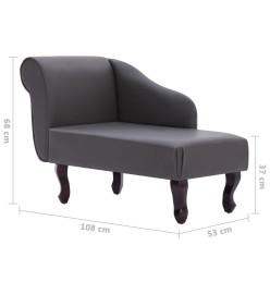 Chaise longue Gris Similicuir