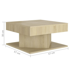 Table basse Chêne sonoma 57x57x30 cm Aggloméré