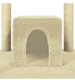 Arbre à chat avec griffoirs en sisal Crème 174 cm