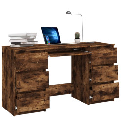 Bureau Chêne fumé 140x50x77 cm Bois d'ingénierie