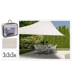 ProGarden Toile d'ombrage 3x3x3 m crème triangulaire