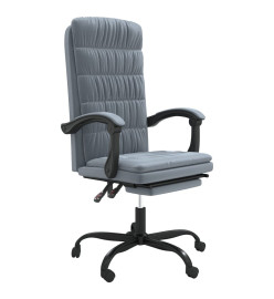 Fauteuil inclinable de bureau Gris foncé Velours