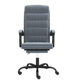 Fauteuil inclinable de bureau Gris foncé Velours