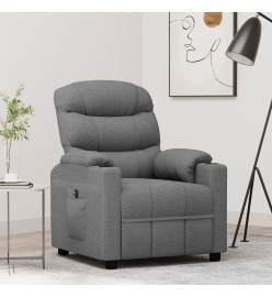 Fauteuil inclinable électrique Gris clair Tissu