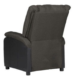 Fauteuil de massage Gris foncé Similicuir et tissu