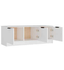 Meuble TV Blanc 102x35x36,5 cm Bois d'ingénierie